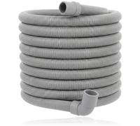 SPARES2GO Universal 3.5m Angled Drain Hose For Washing Machine 21mm 19mm | Extra Long Reach, Rubber Moulded Right Angle End, Easy Installation