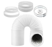 SPARES2GO Universal 6" AC Vent Duct 3m Foil Insulated Hose Extension Kit for Air Conditioning Con Reducer 152mm to 125mm