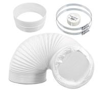SPARES2GO Universal 6" AC Vent Duct 6m Hose Extension Kit for Air Conditioning Con Reducer 152mm to 125m 3m
