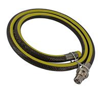 SPARES2GO Universal 6ft Gas Supply Hose Pipe for Oven & Cooker (1/2 Inch Straight Bayonet, BS EN14800)