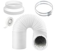 SPARES2GO Universal AC Hose Extension Kit Insulated Vent Duct for Portable Air Conditioning - Includes Reducer Connector (6" to 5" / 150mm to 125mm)