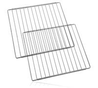 SPARES2GO Universal Adjustable Fridge Freezer Shelf (Pack of 2 Shelves) | Fits most Refrigerators, Chrome Plated Strong Steel Shelving, Space Organiser, Create more Room in your Refigerator