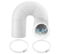 Spares2Go Universal Air Con Vent Hose Air Conditioner Duct Outlet Pipe 5.9" X 6M + Clamp Clips