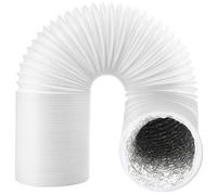 SPARES2GO Universal Air Con Vent Hose Aluminium Insulated AC Pipe 5" x 3m | Foil Lined PVC Outlet Duct for Portable Conditioner Units, Stops Heat Escaping, 5 Inch Diameter Connection, 3 metres Long