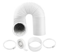 Spares2Go Universal Air Con Vent Hose Pvc Air Conditioner Duct Ac Outlet Pipe Extension Kit 6" X 6M