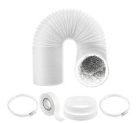 Spares2Go Universal Air Con Vent Hose Pvc Air Conditioner Duct Outlet Pipe Connector Kit 5" X 6M