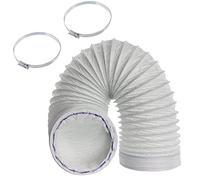 Spares2go Universal Air Conditioner Vent Hose Conditioning Unit Extension Pipe (3m 5") + Clips