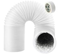 SPARES2GO Universal Air Conditioning Duct Hose 5.9" 15cm 3 Metres PVC Flexible Heat Insulated AC Vent Pipe + Sealing Tape