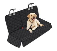 Spares2go Universal Car Rear Seat Cover with Dog Collar Strap Restraint | Waterproof, Protects Interior Upholstery, Anti-Slip, Seat Buckle Access, Armrest Compatibility, Scratch Resistant Barrier