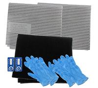 SPARES2GO Universal Cooker Hood Carbon Grease Filter Complete Kit for Complete Kitchen Extractor Fan Vent