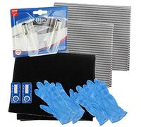 SPARES2GO Universal Cooker Hood Carbon Grease Filter + E14 SES 40W Light Bulbs Complete Kit for Kitchen Extractor Fan Vent