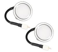 Spares2Go Universal Cooker Hood Led Light Extractor Vent Lamp Bulb Units (Pack Of 2, Silver, 68mm, G4)