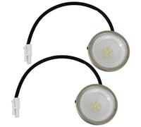 Spares2Go Universal Cooker Hood Led Light Vent Extractor Lamp Round 54.5mm 1.6W Pack Of 2