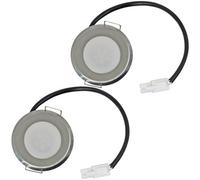 SPARES2GO Universal Cooker Hood LED Light Vent Extractor Lamp Round 54.5mm 1.6W Pack of 2
