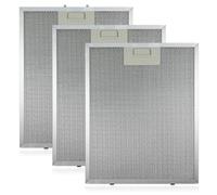 SPARES2GO Universal Cooker Hood Metal Mesh Grease Filter for Kitchen Extractor Fan Vent (Pack of 3 Filters, Silver, 300 x 240 mm)