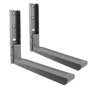 SPARES2GO Universal Extendable Wall Mounting Brackets for all makes and models of Microwave (Silver/Grey)