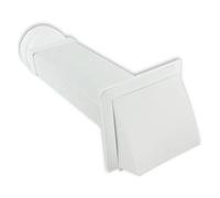 Spares2go Universal External Wall Vent Cover Kit for Vented Tumble Dryers (White)