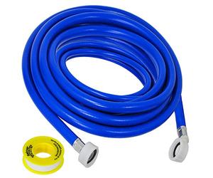 SPARES2GO Universal Fill Hose Washing Machine Dishwasher Inlet Pipe + PTFE Tape (5m)