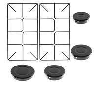 SPARES2GO Universal Flush Pan Support & Burner Kit for Oven Cooker Gas Hob (2 Grids 455mm x 245mm + 4 Burners)