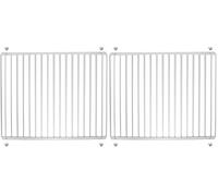 SPARES2GO Universal Fridge Freezer Shelf Adjustable White Plastic Coated Extendable Arms (Large, 425mm - 670mm x 320mm) (Pack of 2)