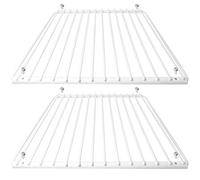 Spares2Go Universal Fridge Refrigerator Freezer Shelf White, Adjustable, Plastic Coated, Extendable (Small / Medium, Pack Of 2)