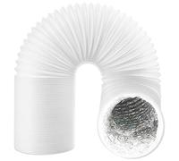 SPARES2GO Universal Insulated Vent Hose Flexible PVC Aluminium Foil Lined Duct Outlet Pipe (6" x 3m)