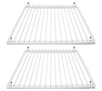 Spares2Go Universal Large Fridge Freezer Shelf Adjustable White Plastic Coated Extendable (Pack Of 2 Shelves)