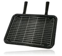 Spares2Go Universal Large Non-Stick Oven Grill Pan Rack With Dual Detachable Handles 420mm X 300mm