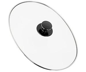 SPARES2GO Universal Large Oval Glass Lid & Knob Handle for 5.5L 6L 6.5L Slow Cookers