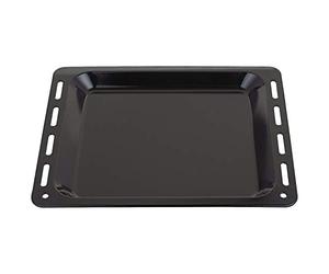 SPARES2GO Universal Oven Baking Tray Grill Pan Shelf Drip Base Pan | Fits 45cm Ovens, Dimensions: 448mm x 360mm x 25mm, Enamelled Finish