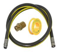 Spares2Go Universal Oven Cooker Gas Hose 5Ft 1/2" Bayonet Pipe Joint Lpg Ptfe Tape