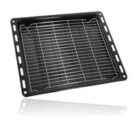 SPARES2GO Universal Oven Grill Tray Shelf Pan Base and Grid Rack 465mm x 375mm x 40mm Deep 3532458043