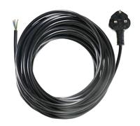 SPARES2GO Universal Power Cable 3 Core 13A 1.5mm UK Plug for Heavy Duty Appliances, Vacuum Cleaners (Black, 10m)