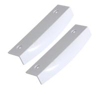 Spares2Go Universal Replacement Fridge Freezer Handgrip Door Handle (White, 145mm, Pack Of 2 Handles)