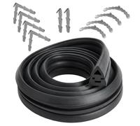 SPARES2GO Universal Rubber Oven Door Seal 3m with Barbed Corner Clips | Flexible 3 or 4 Sided Fit, Compatible with most Cookers, Complete Set of Fixings Bracket Hooks Included