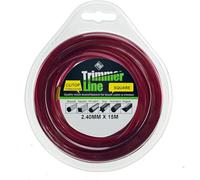 Spares2Go Universal Square 2.4mm Diameter 15M Long Pro Cord Line Strimmer Trimmer Brush Cutter