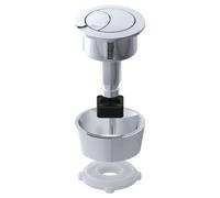 Spares2Go Universal Toilet Cistern Dual Flush Push Button Kit For 20mm 40mm 50mm 60mm Lid Hole (Chrome Silver)