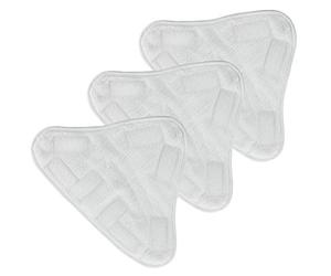 Spares2go Universal Triangular Microfibre Washable Cleaning Pads for Steam Cleaner Mop (Pack of 3)