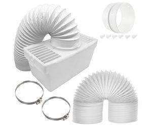 SPARES2GO Universal Tumble Dryer Condenser Vent Box + Extra Long 6m Vent Hose Pipe (4" / 100mm)