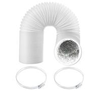 Spares2Go Universal Vent Hose Pvc Insulated Air Conditioner Duct Outlet 6" X 6M + Clips