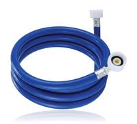 SPARES2GO Universal Washing Machine Cold Water Inlet Hose Fill Pipe (2.5m) | Universal 3/4 Inch BSP Fittings Feed Tube with Angled Appliance Connector and Connection Seals
