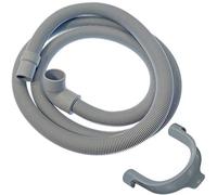 SPARES2GO Universal Washing Machine Dishwasher 2m Drain Hose (20mm / 30mm) | Appliance Outlet Waste Pipe, 90 Degree and Straight Connectors, 3cm to 2cm, 2 Metres Long
