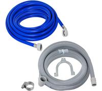 Spares2Go Universal Washing Machine / Dishwasher Fill Hose + Drain Hose Extension Set (5 Metre)