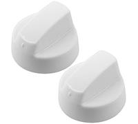 Spares2go Universal White Control Knobs for Indesit Oven Cooker & Hob (Pack of 2 + 10 Adaptors)
