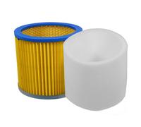 Spares2Go Vacuum Cleaner Cartridge Filter + Sponge Foam Sleeve Compatible With Earlex Wd1000 Wd1100 S1256