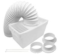 SPARES2GO Vent Hose Condenser Kit with 3 x Adapters compatible with Russell Hobbs Tumble Dryer (1.2m)