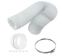SPARES2GO Vent Hose & Extension Ring Kit Compatible with White Knight Vented Tumble Dryer (4" / 100mm Diameter)
