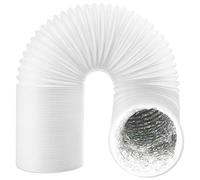 SPARES2GO Vent Hose for Bush Tumble Dryer PVC Aluminium Foil Insulated Duct Outlet Pipe (4" x 2.5m)