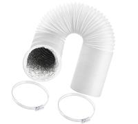 SPARES2GO Vent Hose for CDA Cooker Hood Extractor PVC Aluminium Foil Insulated Duct Outlet Pipe (5" x 6m) + Clamp Clips