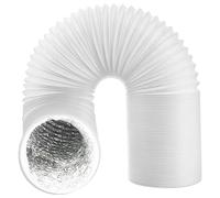 SPARES2GO Vent Hose for DeLonghi Air Con PVC Aluminium Foil Insulated Portable Air Conditioner Duct Outlet Pipe (6" x 2.5m)